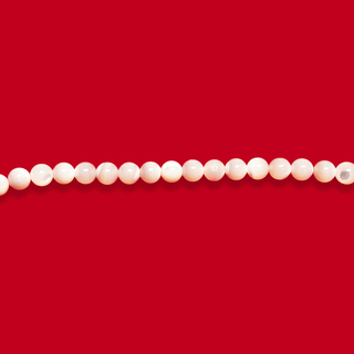 Mother of Pearl, White Faceted Beads - 6mm