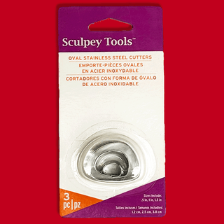 Sculpey Polymer Clay Irregular Oval Metal Cutters ; 3 pieces