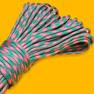 Cuerda Paracord / Paracord; 4mm: 34 yards - Pink & Turquoise