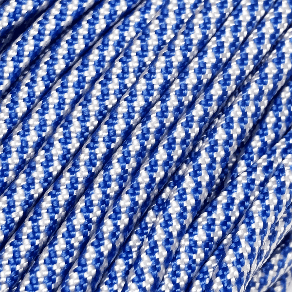Cordón Paracord; 4mm: 34 yardas - Azul y Blanco