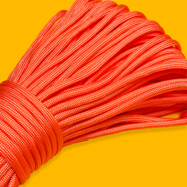 Cordón Paracord; 4mm: 34 yardas - Anaranjado Neón