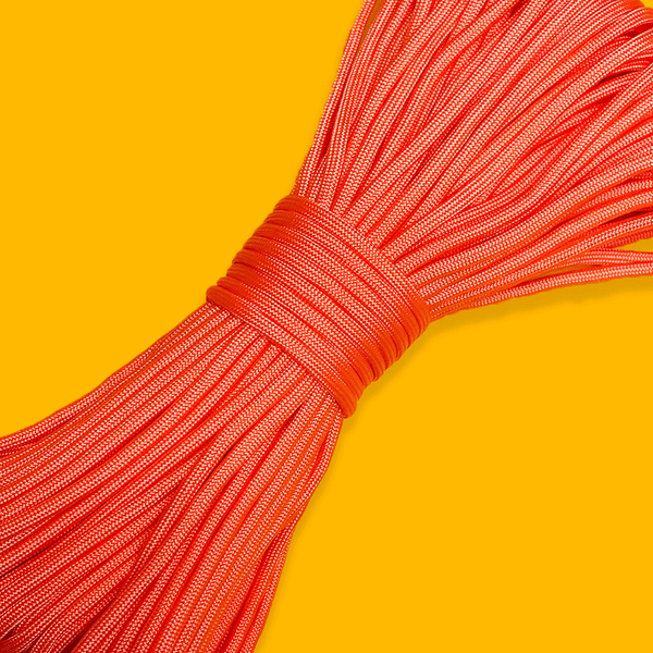 Cordón Paracord; 4mm: 34 yardas - Anaranjado Neón