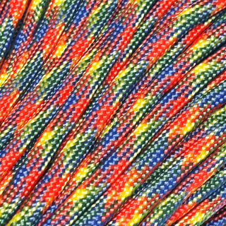 Cuerda Paracord / Paracord; 4mm: 34 yards - Rainbow