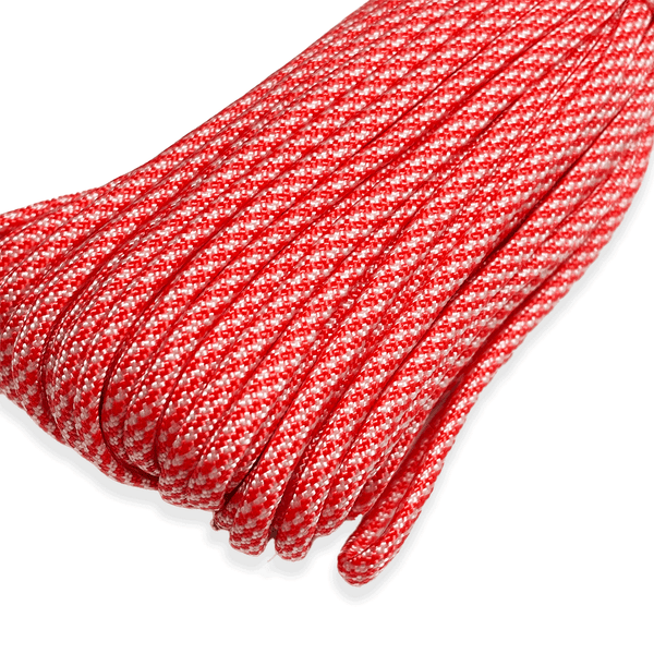 Cordón Paracord; 4mm: 34 yardas - Rojo y Blanco