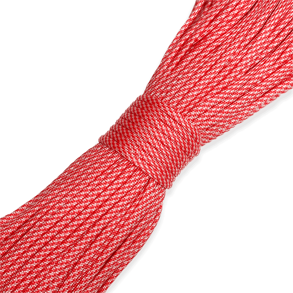 Cordón Paracord; 4mm: 34 yardas - Rojo y Blanco