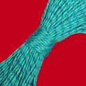 Cuerda Paracord / Paracord; 4mm: 34 yards - Turquoise, Yellow & Blue