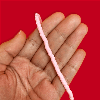Flat Polymer Clay Beads - Light Pink