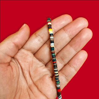 Flat Polymer Clay Beads - Brown Multicolor