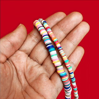 Flat Polymer Clay Beads - Multicolor