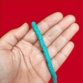 Flat Polymer Clay Beads - Turquoise and Purple