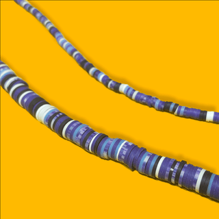 Flat Polymer Clay Beads - Purple Tones
