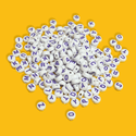 Purple Alphabet Beads; 28 grams