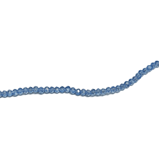 Rondelle de Cristal, Azul Brillante AB - 1mm