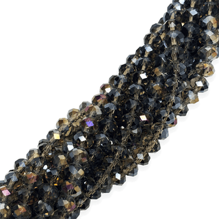 Rondelle de Cristal, Negro Tornasol AB