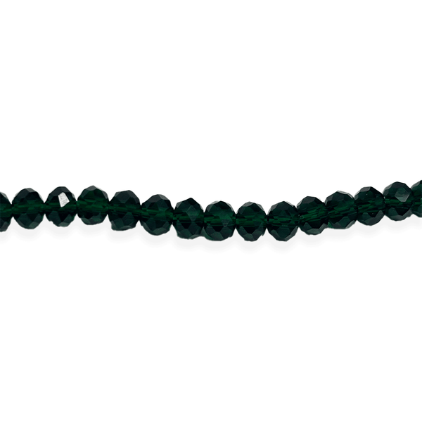 Rondelle de Cristal, Verde Esmeralda