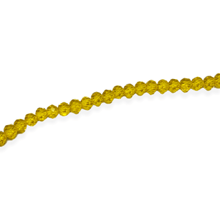 Rondelle de Cristal, Amarillo Oscuro