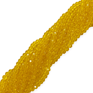 Rondelle de Cristal, Amarillo Oscuro