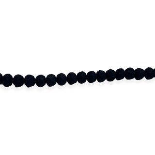 Rondelle de Cristal, Negro Opaco