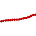 Rondelle de Cristal, Rojo Opaco