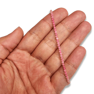Rose Quartz Faceted, 2mm, - 1 Strand