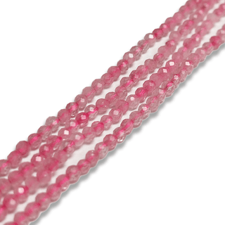 Rose Quartz Faceted, 2mm, - 1 Strand