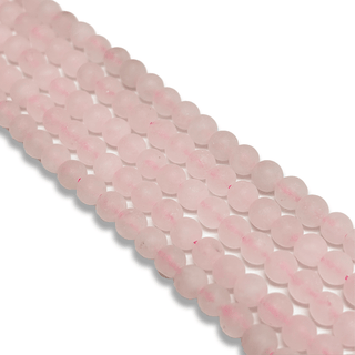 Cuarzo Rosado Mate / Rose Quartz Matte; 4mm - 1 Strand