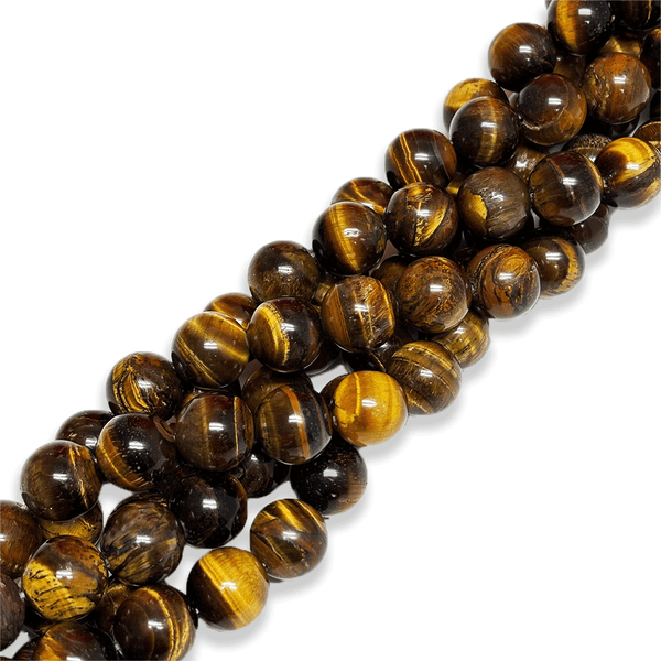 Ojo de Tigre / Tiger Eye Gemstone Beads - 16mm Round