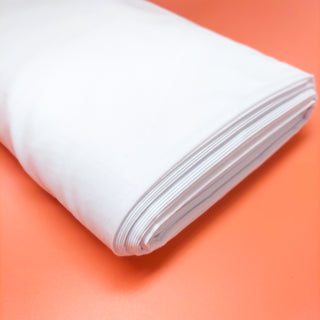 White, 100% Cotton Broadcloth (Tremode) Fabric - 45" Wide; 1 Yard