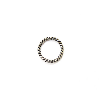 Corrugated Jump Ring Closed, Sterling Silver, 10mm; 1 piece