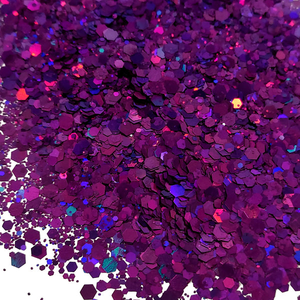 Purple Magenta Mix- Chunky Glitter, 2oz