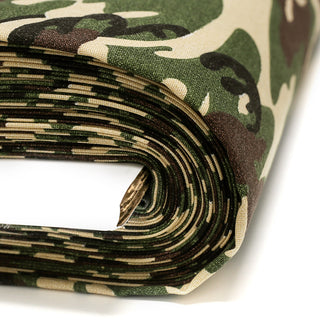 Canvas Fabric, 12oz- 100% Cotton, 62/64" Wide, Woodland Camouflage