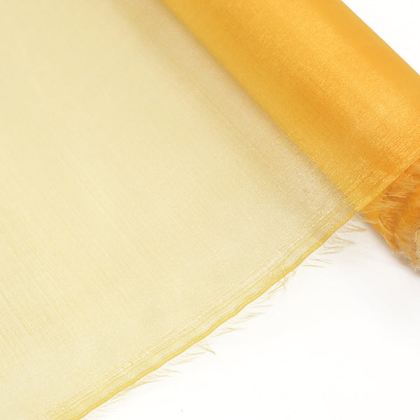 Yellow, Polyester Crystal Organza Fabric, Shiny - 58" Wide; 1 Yard
