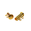 2 Strand Magnetic Multi-Strand Clasp, Brass Gold Plated; 5pcs