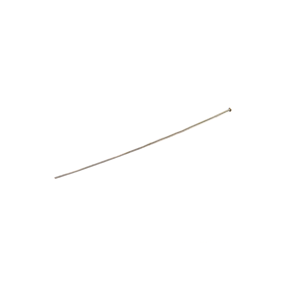 Head Pin, Sterling Silver, 22 Gauge, 2.5 inch; 1 piece