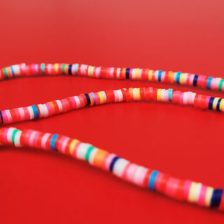 Flat Polymer Clay Beads - Multicolor Aprox. 4mm