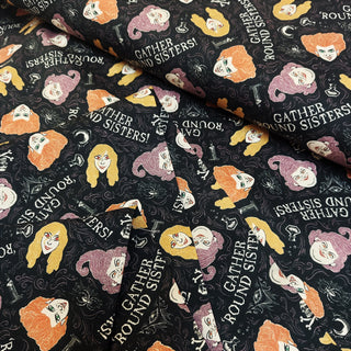 Witches - Halloween Fabric- 100% Cotton Print Fabric, 44/45" Wide