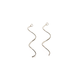 Spiral Hook, Sterling Silver, 28mm; 1 pair