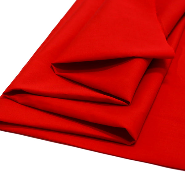Red, Poly/Cotton Broadcloth (Tremode) Fabric - 58" Wide; 1 Yard