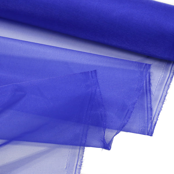 Royal Blue, Polyester Crystal Organza Fabric, Shiny - 58" Wide; 1 Yard
