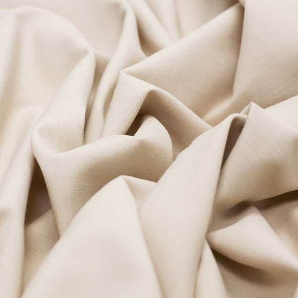 Beige, Poly/Cotton Broadcloth (Tremode) Fabric - 58" Wide; 1 Yard