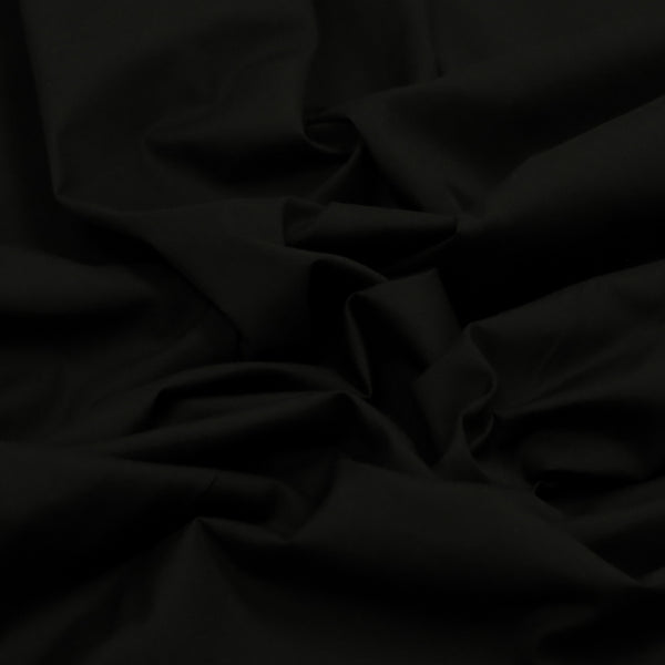 Black, Poly/Cotton Broadcloth (Tremode) Fabric - 58" Wide; 1 Yard
