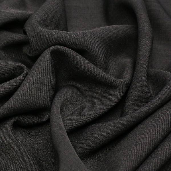 Brownish Charcoal, 100% Textured Uniform Super Suiting Fabric - 58" Wide; 1 Yard