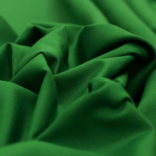 Kelly Green, Poly/Cotton Broadcloth (Tremode) Fabric - 58" Wide; 1 Yard