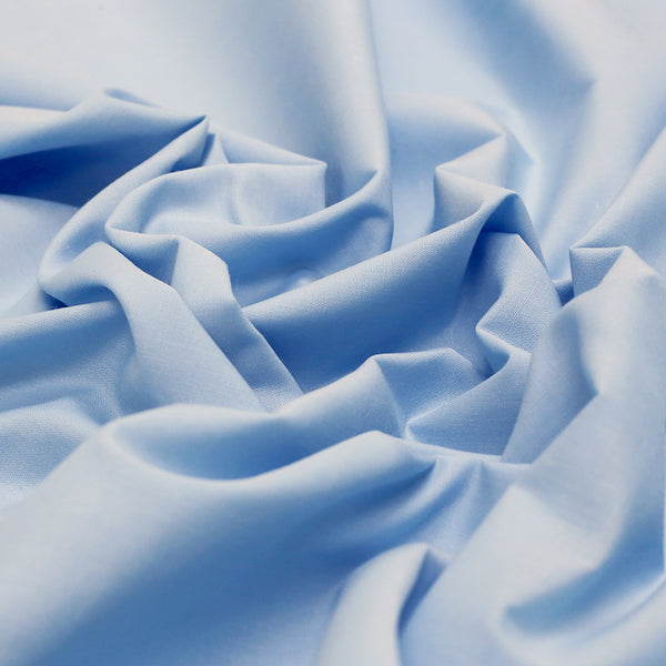 Light Blue, Poly/Cotton Broadcloth (Tremode) Fabric - 58" Wide; 1 Yard