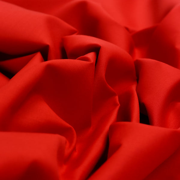 Red, Poly/Cotton Broadcloth (Tremode) Fabric - 58" Wide; 1 Yard