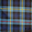 School Plaid Fabric - Blue Yellow Light Blue 60" Wide