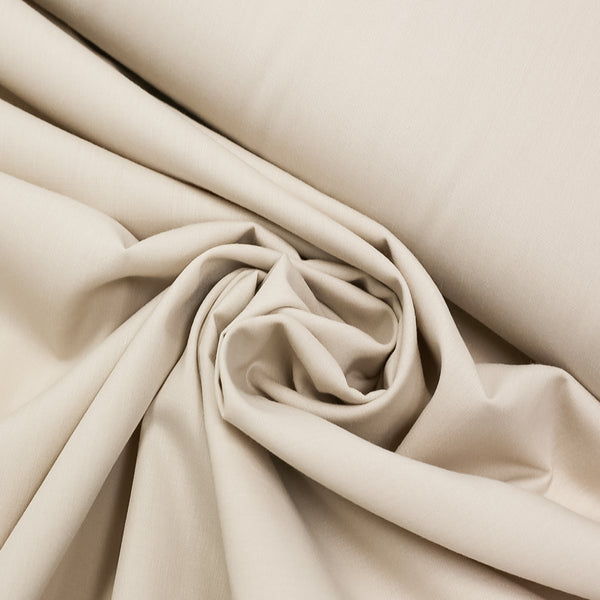 Beige, Poly/Cotton Broadcloth (Tremode) Fabric - 58" Wide; 1 Yard