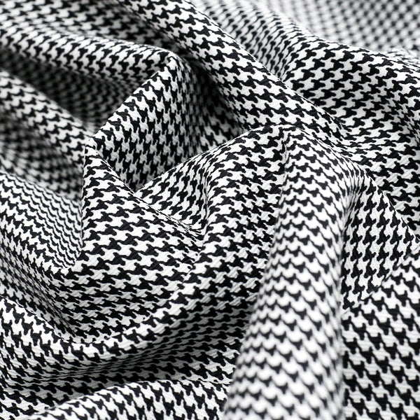 Black & White, Houndstooth Fabric - 60" Wide; 1 Yard
