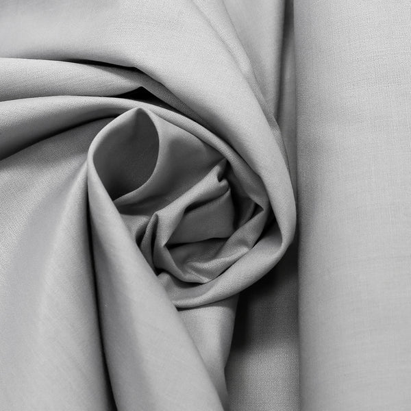 Grey, Poly/Cotton Broadcloth (Tremode) Fabric - 58" Wide; 1 Yard