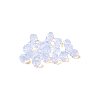 Swarovski Crystal, Bicone, 5MM - White Opal; 20pcs
